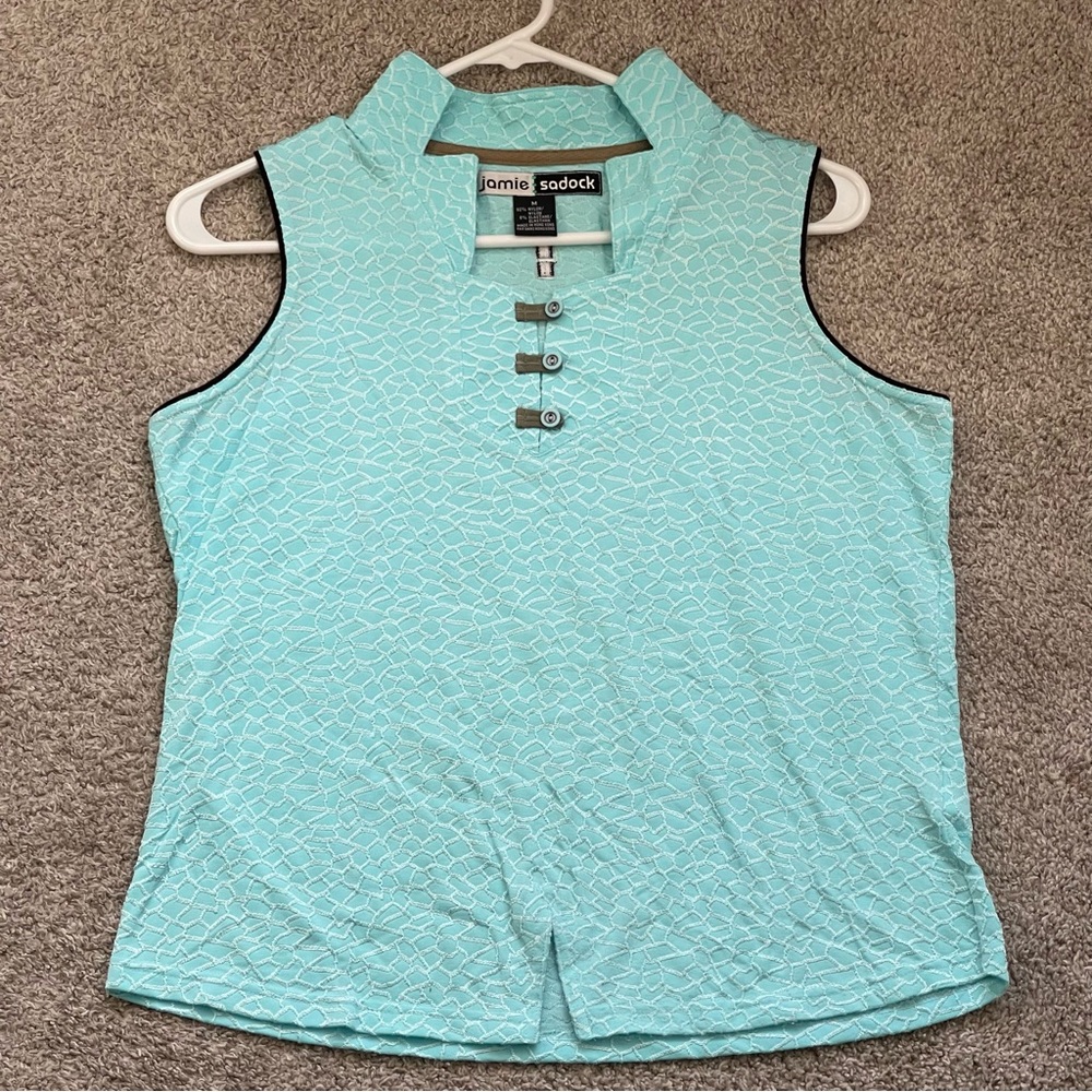 Jamie Sadock Light Blue Sleeveless Blouse